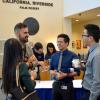 students at check in table
